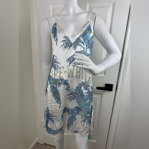 OFF-WHITE Gender Inclusive Bright Crystal Embellished slip dress size 40 - Picture 3 of 17